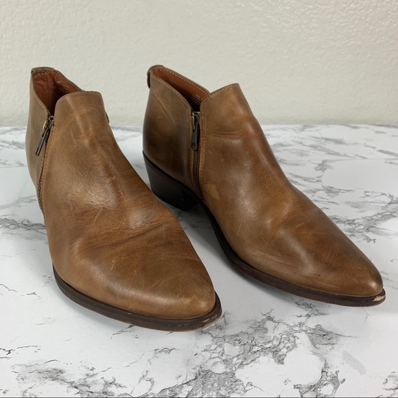 Steve Madden Ajay Brown Leather Ankle Bootie 10M - Picture 4 of 11